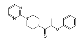 2-phenoxy-1-(4-pyrimidin-2-ylpiperazin-1-yl)propan-1-one Structure