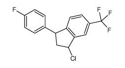 3-chloro-1-(4-fluorophenyl)-5-(trifluoromethyl)indan structure