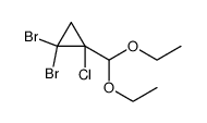Cyclopropane, 1,1-dibromo-2-chloro-2-(diethoxymethyl)结构式