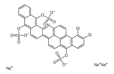 trisodium dichloroanthra[2,1,9-mna]naphth[2,3-h]acridine-5,10,15-triyl tris(sulphate) Structure