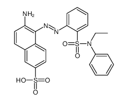 6-amino-5-[[2-[(ethylphenylamino)sulphonyl]phenyl]azo]naphthalene-2-sulphonic acid结构式