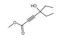 methyl 4-ethyl-4-hydroxyhex-2-ynoate结构式