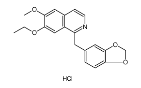 Isoquinoline, 1-(1,3-benzodioxol-5-ylmethyl)-7-ethoxy-6-methoxy-, hydrochloride Structure