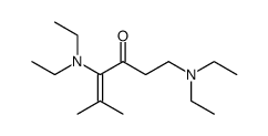 1,4-bis-diethylamino-5-methyl-hex-4-en-3-one结构式