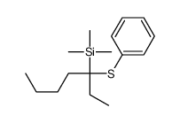 trimethyl(3-phenylsulfanylheptan-3-yl)silane Structure