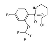 4-bromo-N-(4-hydroxybutyl)-2-(trifluoromethoxy)benzenesulfonamide结构式