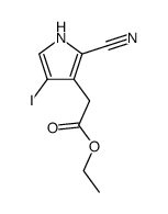 ethyl 2-cyano-4-iodopyrrole-3-acetate Structure