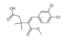 (Z)-5-(3,4-dichlorophenyl)-4-(methoxycarbonyl)-3,3-dimethylpent-4-enoic acid Structure