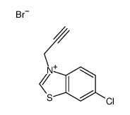 6-chloro-3-prop-2-ynyl-1,3-benzothiazol-3-ium,bromide Structure