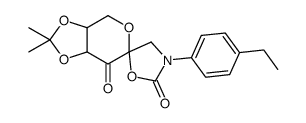 (3'aR,5S,7'aR)-3-(4-ethylphenyl)-2',2'-dimethylspiro[1,3-oxazolidine-5,6'-4,7a-dihydro-3aH-[1,3]dioxolo[4,5-c]pyran]-2,7'-dione Structure