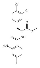 (S)-2-(2-amino-4-iodo-benzoylamino)-3-(3,4-dichloro-phenyl)-propionic acid methyl ester Structure
