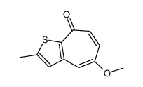 5-methoxy-2-methylcyclohepta[b]thiophen-8-one Structure