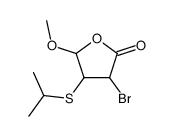 3-bromo-5-methoxy-4-propan-2-ylsulfanyloxolan-2-one Structure