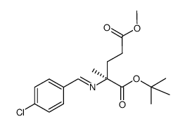 1-(tert-butyl) 5-methyl (S,E)-2-((4-chlorobenzylidene)amino)-2-methylpentanedioate结构式