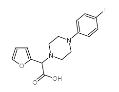 [4-(4-氟苯基)哌嗪-1-基]呋喃-2-乙酸结构式