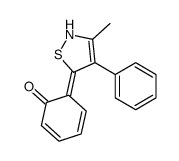 6-(3-methyl-4-phenyl-2H-1,2-thiazol-5-ylidene)cyclohexa-2,4-dien-1-one Structure
