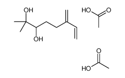 acetic acid,2-methyl-6-methylideneoct-7-ene-2,3-diol结构式