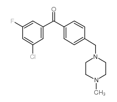 3-CHLORO-5-FLUORO-4'-(4-METHYLPIPERAZINOMETHYL) BENZOPHENONE picture