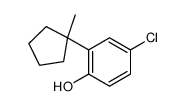 4-chloro-2-(1-methylcyclopentyl)phenol Structure