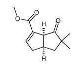cis-3,3a,4,5,6,6a-hexahydro-5,5-dimethyl-6-oxo-1-pentalenecarboxylic acid methyl ester结构式