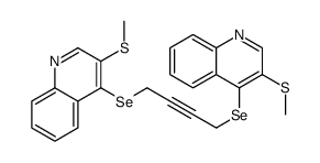 3-methylsulfanyl-4-[4-(3-methylsulfanylquinolin-4-yl)selanylbut-2-ynylselanyl]quinoline Structure