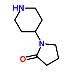 1-哌啶-4-基-吡咯烷-2-酮结构式