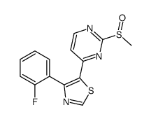 4-(2-fluorophenyl)-5-(2-methylsulfinylpyrimidin-4-yl)-1,3-thiazole结构式