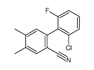 2-(2-chloro-6-fluorophenyl)-4,5-dimethylbenzonitrile结构式