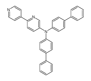 N,N-bis(4-phenylphenyl)-6-pyridin-4-ylpyridin-3-amine结构式