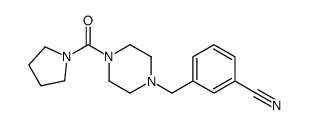 3-[[4-(pyrrolidine-1-carbonyl)piperazin-1-yl]methyl]benzonitrile结构式