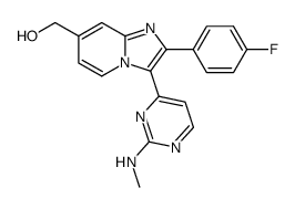 [2-(4-Fluoro-phenyl)-3-(2-methylamino-pyrimidin-4-yl)-imidazo[1,2-a]pyridin-7-yl]-methanol Structure