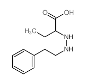 Butanoic acid,2-[2-(2-phenylethyl)hydrazinyl]- Structure
