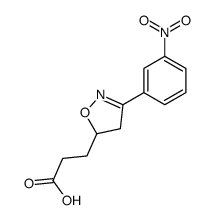 3-[3-(3-nitrophenyl)-4,5-dihydro-1,2-oxazol-5-yl]propanoic acid Structure