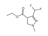 3-difluoromethyl-1-methyl-4,5-dihydro-1H-pyrazole-4-carboxylic acid ethyl ester Structure