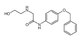 2-(2-hydroxyethylamino)-N-(4-phenylmethoxyphenyl)acetamide Structure