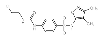 Benzenesulfonamide,4-[[[(2-chloroethyl)amino]carbonyl]amino]-N-(3,4-dimethyl-5-isoxazolyl)- structure