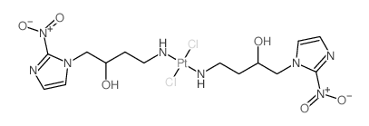 dichloroplatinum; [3-hydroxy-4-(2-nitroimidazol-1-yl)butyl]azanide structure