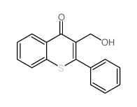 4H-1-Benzothiopyran-4-one,3-(hydroxymethyl)-2-phenyl-结构式