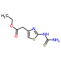 Ethyl [2-(carbamothioylamino)-1,3-thiazol-4-yl]acetate结构式