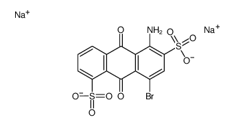 disodium 1-amino-4-bromo-9,10-dihydro-9,10-dioxoanthracene-2,5-disulphonate Structure
