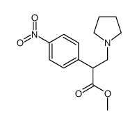 methyl 2-(4-nitrophenyl)-3-pyrrolidin-1-ylpropanoate结构式