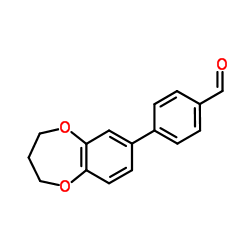 4-(3,4-Dihydro-2H-1,5-benzodioxepin-7-yl)benzaldehyde structure