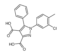 1-(3-chloro-4-methylphenyl)-5-phenylpyrazole-3,4-dicarboxylic acid结构式