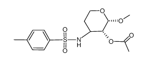 Acetic acid (2S,3R)-2-methoxy-4-(toluene-4-sulfonylamino)-tetrahydro-pyran-3-yl ester Structure