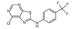 (7-Chloro-thiazolo[5,4-d]pyrimidin-2-yl)-(4-trifluoromethyl-phenyl)-amine结构式