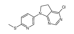 4-chloro-7-[6-(methylthio)-3-pyridinyl]-6,7-dihydro-5H-pyrrolo[2,3-d]pyrimidine Structure