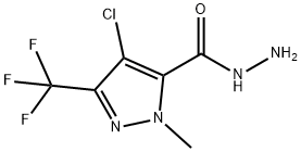 4-氯-1-甲基-3-(三氟甲基)-1H-吡唑-5-碳酰肼结构式