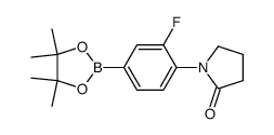 1-(2-fluoro-4-(4,4,5,5-tetramethyl-1,3,2-dioxaborolan-2-yl)phenyl)pyrrolidin-2-one结构式