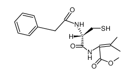 N-Phenylacetyl-D-cysteinyl-α,β-dehydro-valin-methylester Structure