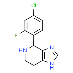 4-(4-Chloro-2-fluorophenyl)-4,5,6,7-tetrahydro-3H-imidazo[4,5-c]pyridine结构式